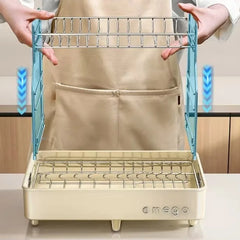 Kitchen Dish Storage Shelf, Multifunctional Countertop Organizer, Detachable Easy-Clean Plate Rack, Durable Sturdy Design