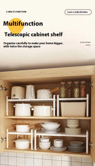 Kitchen Storage Layered Shelf Microwave Rack Standing Countertop Retractable Condiment Oven Organizer Kitchen Accessories