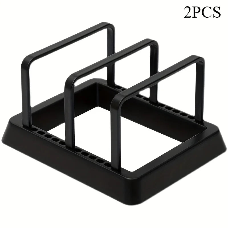 Kitchen Organizer Pot Pan Rack Dish Plate Holder Shelf Cooking Dish Tray Storage Stand Rack Kitchen Accessories